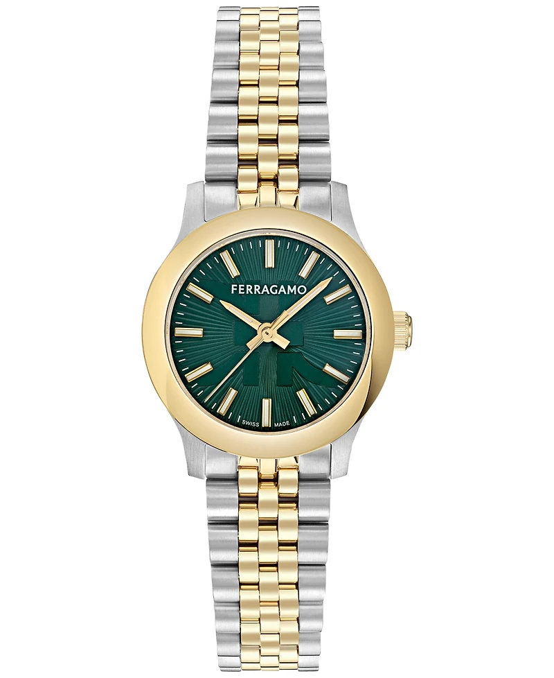 Ferragamo Women's Swiss Duo Two-Tone Stainless Steel Bracelet Watch 28mm