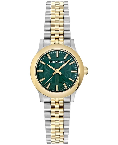 Ferragamo Women's Swiss Duo Two-Tone Stainless Steel Bracelet Watch 28mm