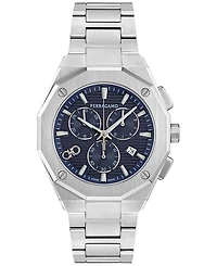 Ferragamo Men's Swiss Chronograph Edge Stainless Steel Bracelet Watch 42mm