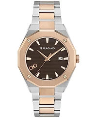 Ferragamo Men's Swiss Edge Two-Tone Stainless Steel Bracelet Watch 40mm