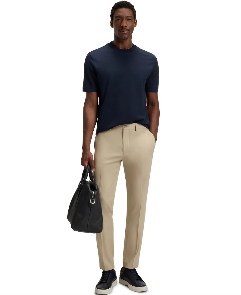 Boss by Hugo Men's Cotton-Silk Crew-Neck T-Shirt