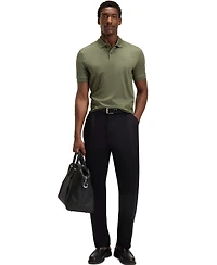 Boss by Hugo Men's Mercerized-Cotton Monogram Polo Shirt