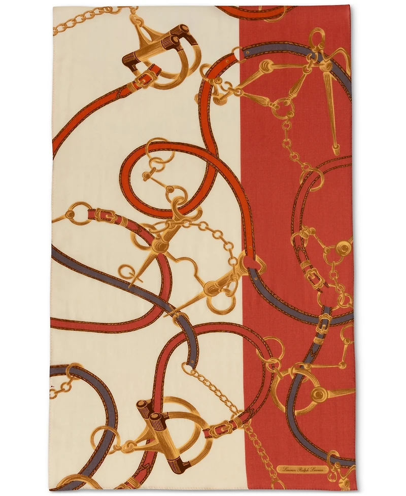 Lauren Ralph Lauren Belting-Print Wrap Scarf