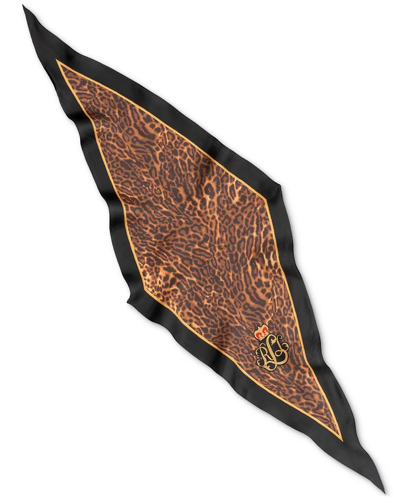 Lauren Ralph Lauren Animal-Print Small Diamond Silk Scarf