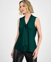 Kasper Women's Tie-Neck Sleeveless Top