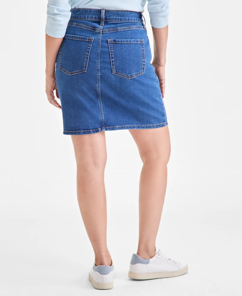 Style & Co Women's Mid-Rise 5-Pocket Denimi Skirt, Macy's Exclusive