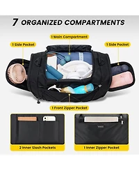 Roomy Gym Bag for Men - 21 Inches Duffle with Shoe Compartment, Lightweight Travel Sports, & Weekend Trips