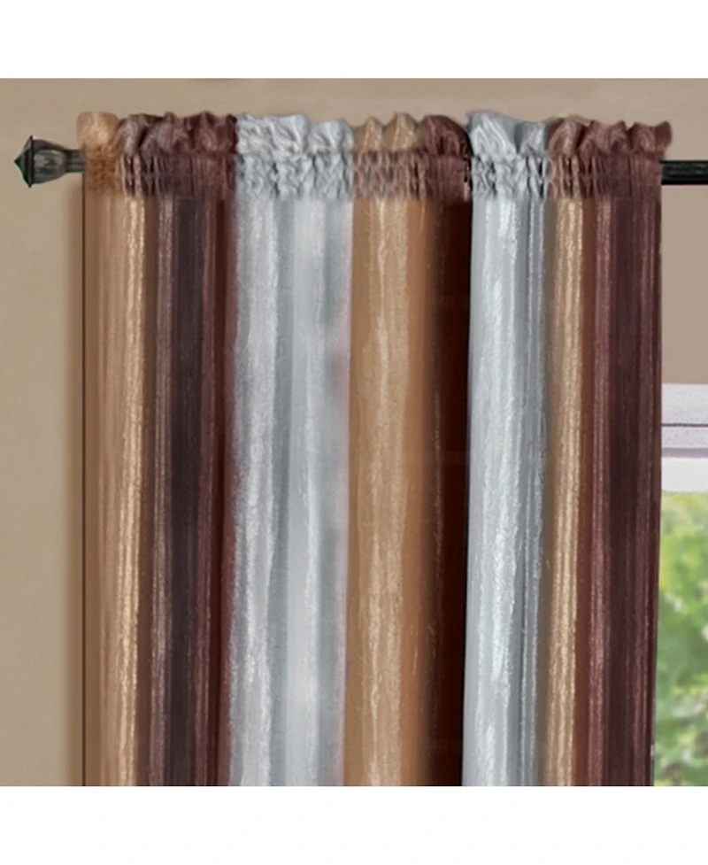 GoodGram Ombre Crushed Satin Sheer Single Window Curtains & Valances - 50 in. W x L