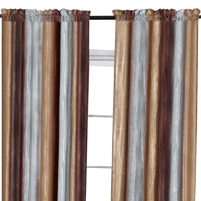 GoodGram Ombre Crushed Satin Sheer Single Window Curtains & Valances - 50 in. W x L