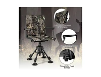 Akiudex folding swivel patio chair with 4 adjustable leg