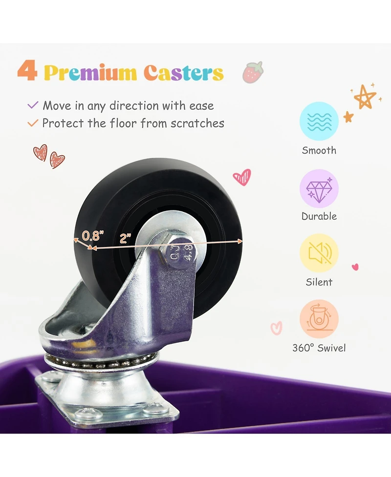 Hitway 6-Pack Kids Scooter Board Set with 360° Swivel Casters