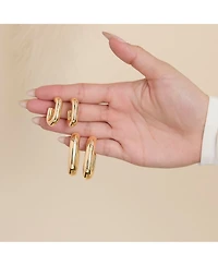 Jessica Simpson Gold-Tone Hoop Earring Set