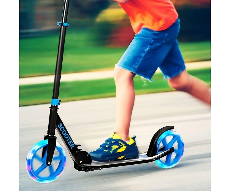 Hitway Lightweight Kids Kick Scooter with Led Wheels and Adjustable Handlebar