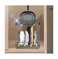 Slickblue Pot and Pan Wall Rack with 12 Hooks, Heavy-Duty Mountable Organizer for Kitchen Use