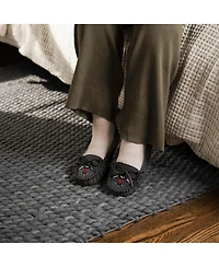 Minnetonka Women's Cally Thunderbird Animikii Suede Beaded Slippers