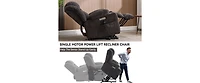 Power Lift Recliner Chair Recliners for Elderly with Heat and Massage Recliner Chair for Living Room with Infinite Position and Side Pocket,Usb Charge