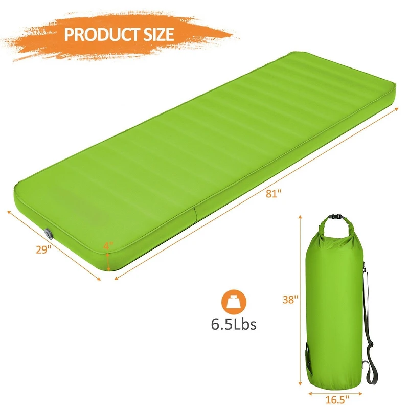 Akiudex self inflating folding camping sleeping mattress with carrying bag