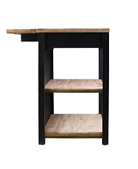 Slickblue Kitchen Island with Storage Cabinet, Open Shelves, and Drawer for Extra Counter Space
