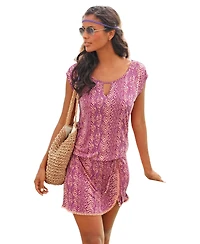 Lascana Women's Crochet Hem Dress