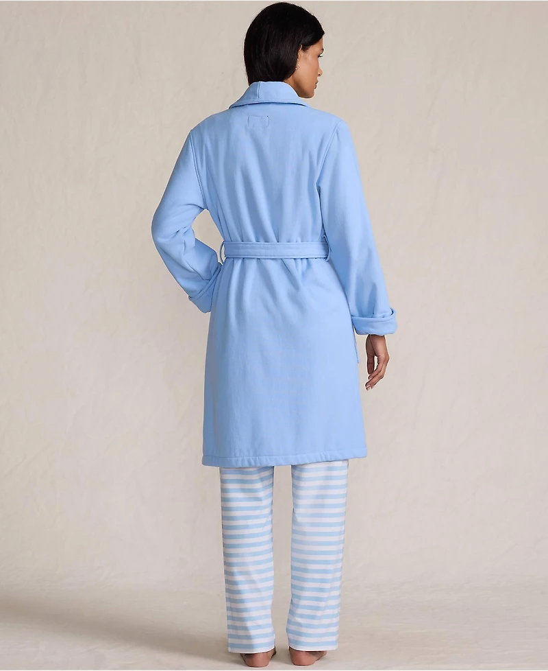 Lands' End Women's Cotton Terry Knee Length Spa Bath Robe