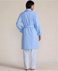 Lands' End Women's Cotton Terry Knee Length Spa Bath Robe