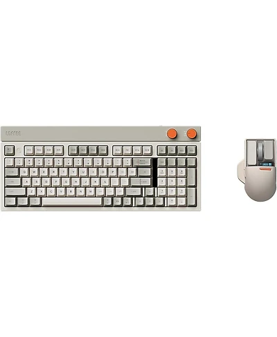 Lofree Block Wireless Mechanical Keyboard & Mouse Set, 98 Keys Hot-Swappable, Rechargeable with 3 Connection Types for Windows & Mac Os