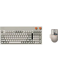 Lofree Block Wireless Mechanical Keyboard & Mouse Set, 98 Keys Hot-Swappable, Rechargeable with 3 Connection Types for Windows & Mac Os