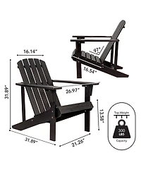 Jonathan Y Westport Outdoor Patio Traditional Acacia Wood Adirondack Chair