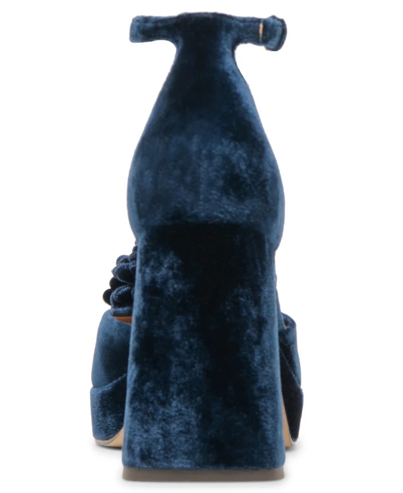 Dolce Vita Women's Perel Flower Two-Piece Platform High-Heel Dress Sandals