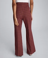 Kenneth Cole Women's Plaid High-Rise Pants