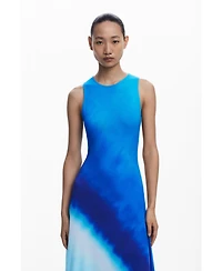 Desigual Women's Tie-dye ruched dress