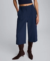 Kenneth Cole Women's High-Rise Wide Leg Culottes Pants