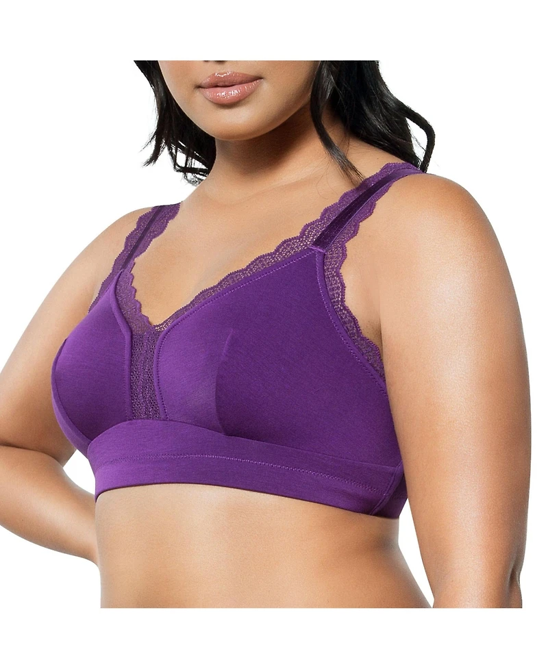 Parfait Women's Dalis Wire-Free Bralette, Pearl White, 30J