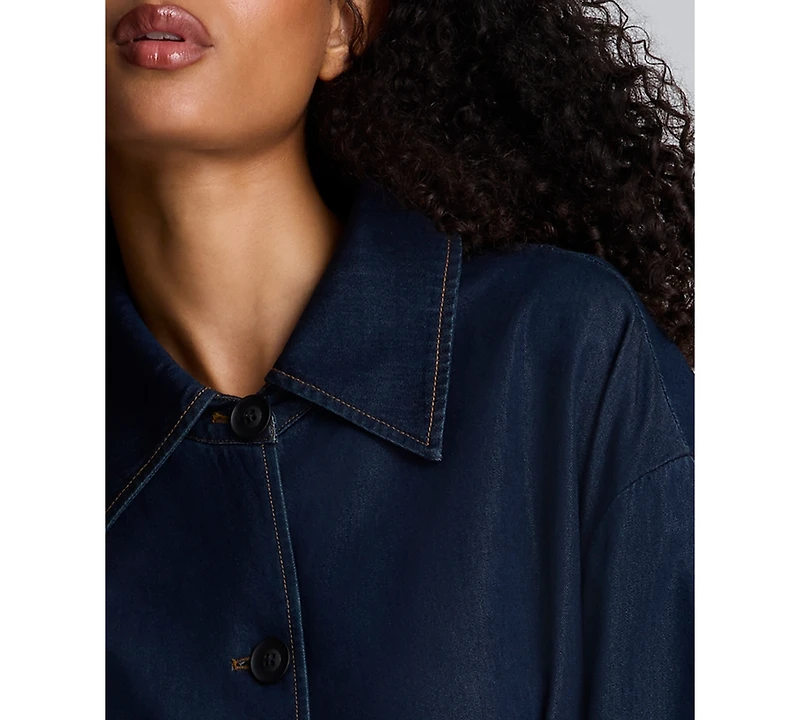 Kenneth Cole Women's Belted Maxi Trench Coat