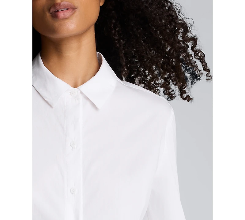 Kenneth Cole Women's Blouson Sleeves Mini Shirt Dress
