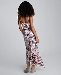 Kenneth Cole Women's Animal Print Asymmetric Midi Dress