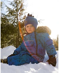 Deux par Baby Boy One-Piece Play Snowsuit Designed for Car Seat Blue Gradient Dinosaur Print - Baby|Toddler
