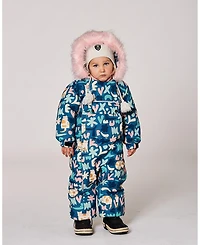 Deux par Baby Girls One-Piece Play Snowsuit Designed for Car Seat Cat Print
