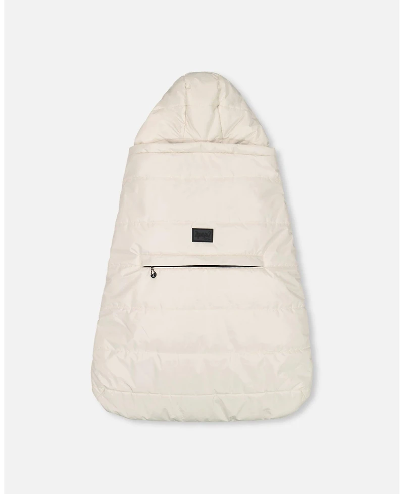 Deux par Deux Baby Unisex 3-In-1 Multifunction Cover for Car Seat, Stroller, and Baby Carrier In Off-White - Baby