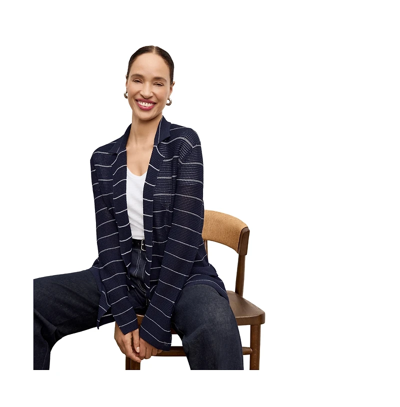 M.m.LaFleur Women's Cody Boyfriend Jardigan - Dot Knit