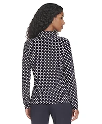 Tommy Hilfiger Women's Double Dot Knit Button-Up Top