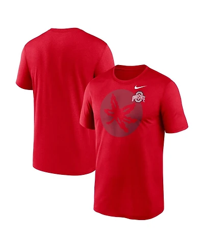 Nike Men's Scarlet Ohio State Buckeyes Campus Shadow Legend Performance T-Shirt