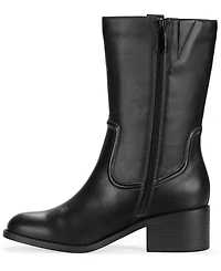 Style & Co Women's Inezz Mid Shaft Faux-Leather Boots, Macy's Exclusive
