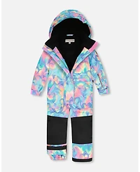Deux par Girl One-Piece Play Snowsuit Rainbow Heart Print - Child