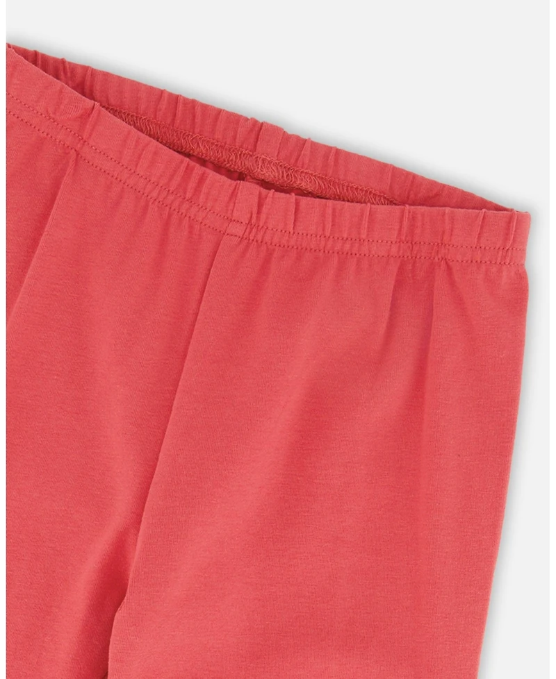 Deux par Girl Cotton Leggings Red with Apples - Toddler|Child