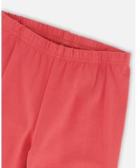 Deux par Girl Cotton Leggings Red with Apples - Toddler|Child