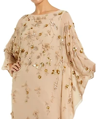 Mac Duggal Women's Floral Embellished Trapeze Dress
