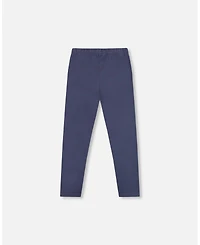 Deux par Toddler Girls Cotton Leggings Navy Blue with Hearts - Toddler|Child