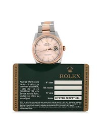 Pre-Owned Rolex Oyster Perpetual Datejust Automatic Watch in Stainless Steel and Rose Gold 36mm