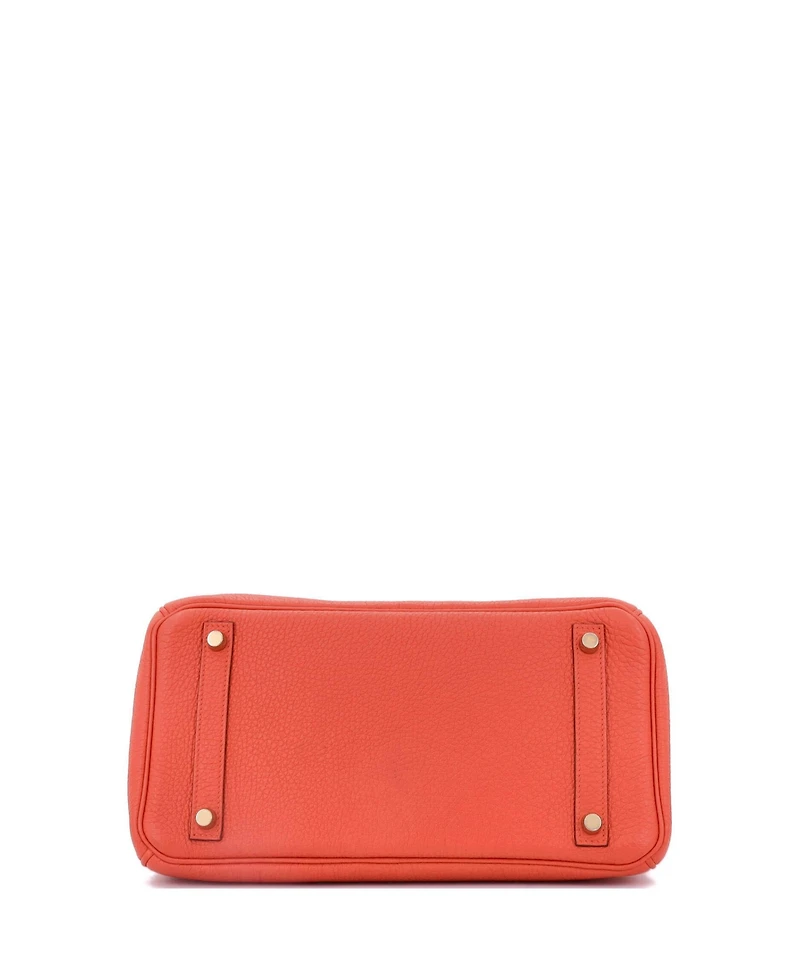 Pre-Owned Hermes Birkin 30 Handbag Orange Togo with Gold Hardware